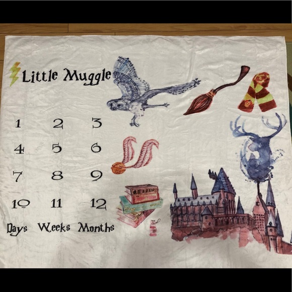 harry potter baby milestone blanket
